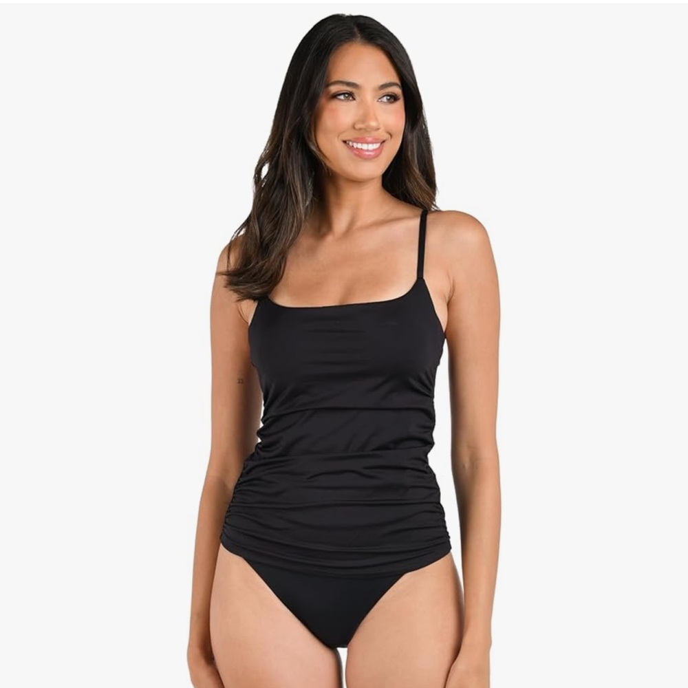 La Blanca Island Goddess Underwire Lingerie Strap Tankini Top & Bikini Bottom 10 - Picture 13 of 14